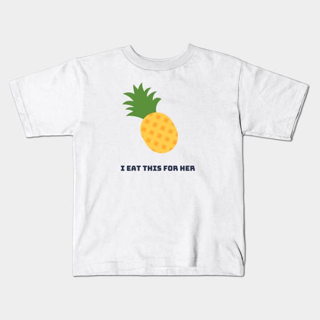Pineapple Generosity Kids T-Shirt by teesbythebook
